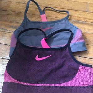 Bundle of 2 Nike dri-fit sports bras size medium